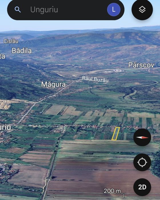 Teren Unguriu-Buzau! Gaze, Apa, Electricitate, Asfalt