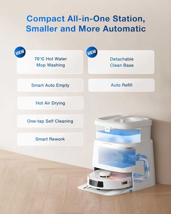 Чисто нов Робот ECOVACS Deebot T30 Pro Omni - TruEdge (Неотварян)