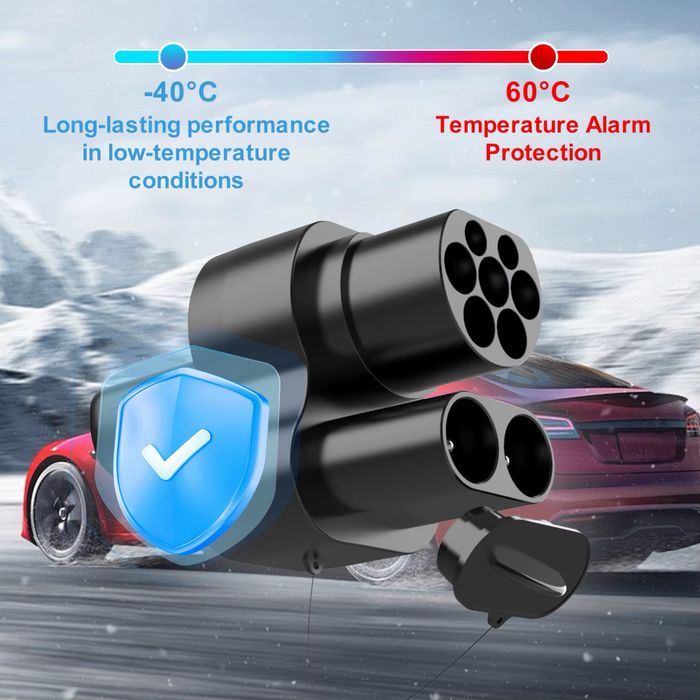 Адаптер от CCS2 кьм  DC + Туре 2 АС Бързо Зареждане