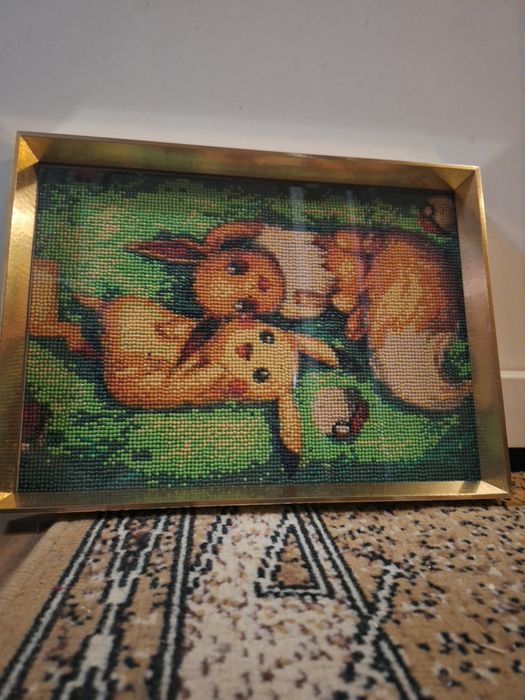 Picturi cu diamante la gata