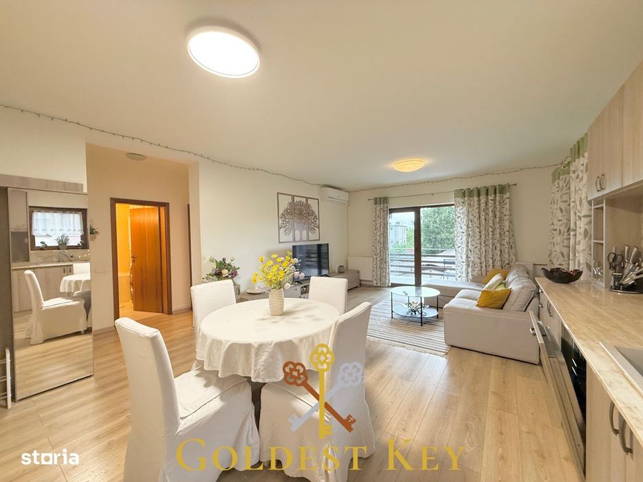Apartament cu 3 camere, terasa, gradina, curte privata
