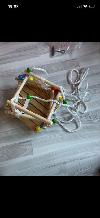 Leagan baby nou de lemn colorat