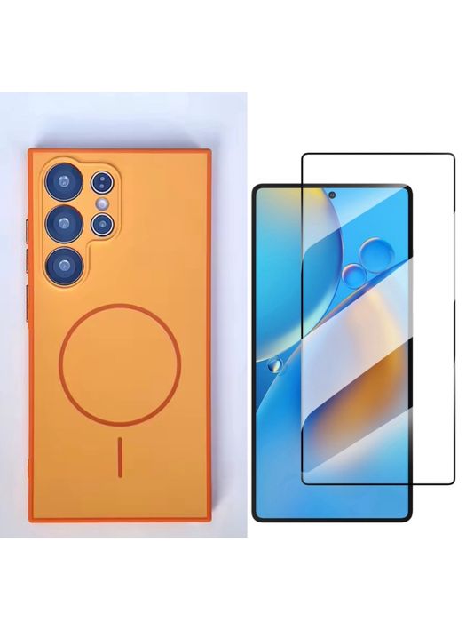 Samsung S25 S26 PLUS ULTRA - Husa Tpu Magnetica Ultra Slim + Folie Sticla Full Edge