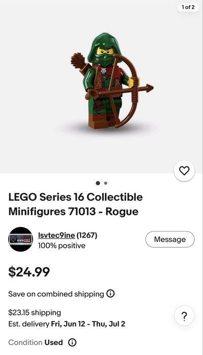 LEGO минифигурка Series 16 Rogue (71013)