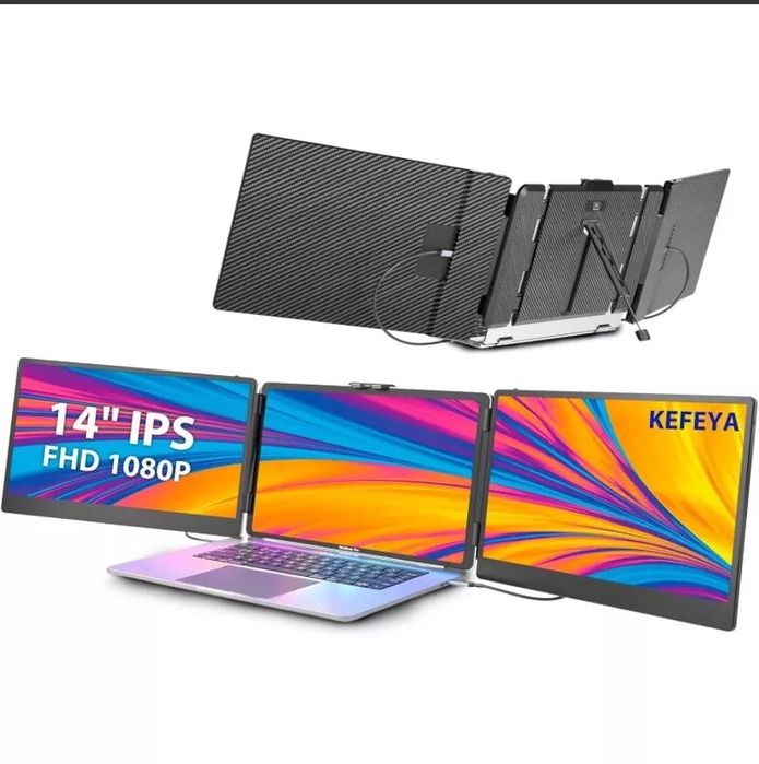Extensor triplu monitor portabil Kefeya S2 Full HD 14.1 inch Arad • OLX.ro