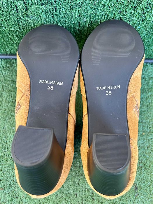 Botine Lola Gonzales, camel,piele întoarsă,mărimea 38,office,casual