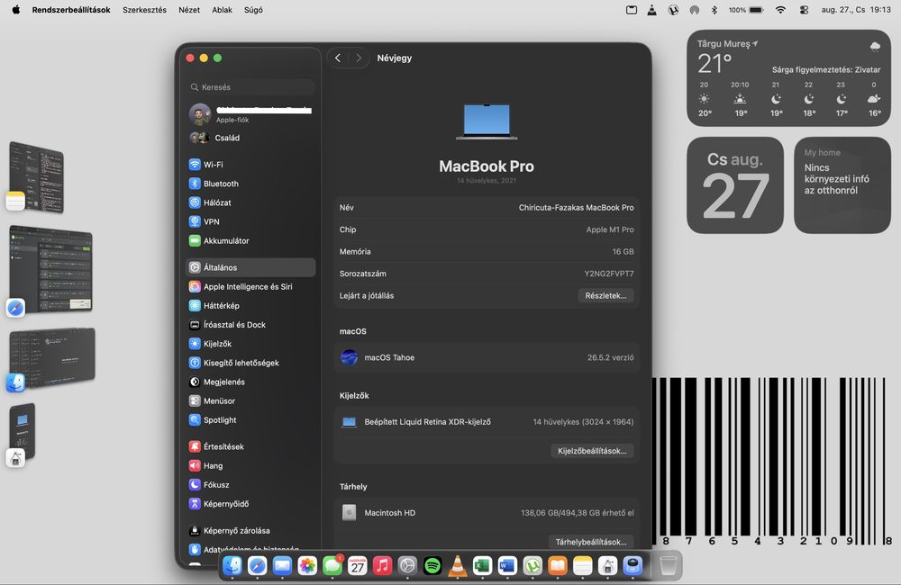 MacBook Pro 14" (2021) – Apple M1 Pro, 16GB RAM, 512GB SSD, Space Grey
