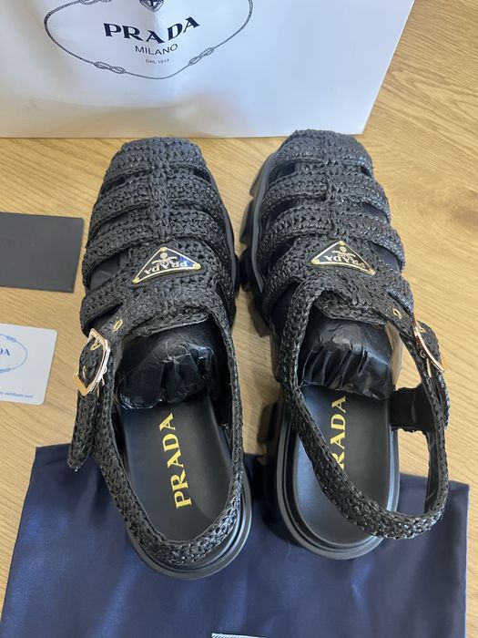 Черни сандали Prada -38 и 39 номер