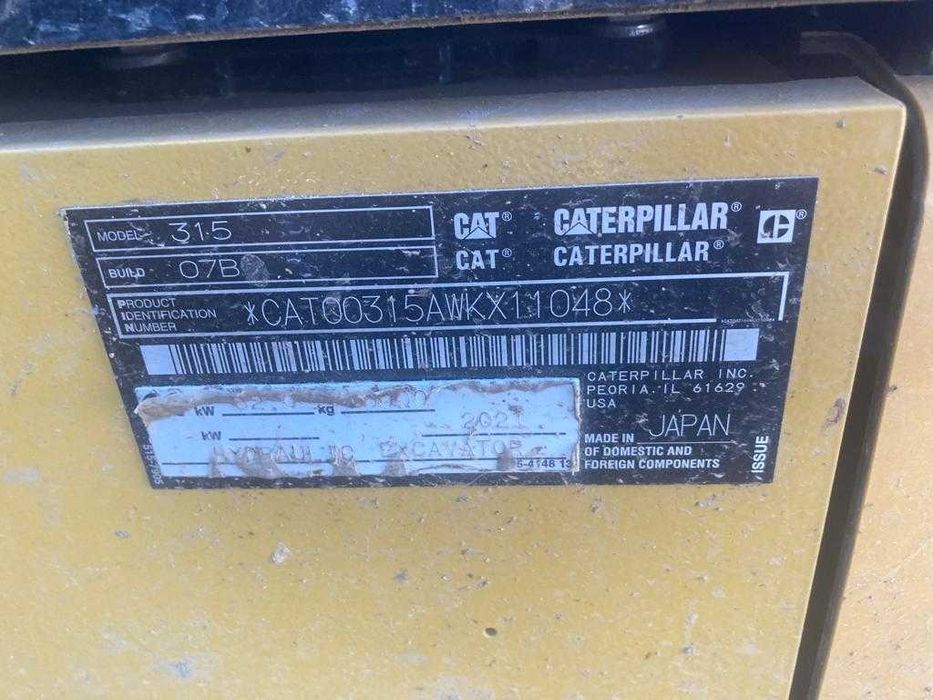 Excavator Caterpillar 315  07B 2021