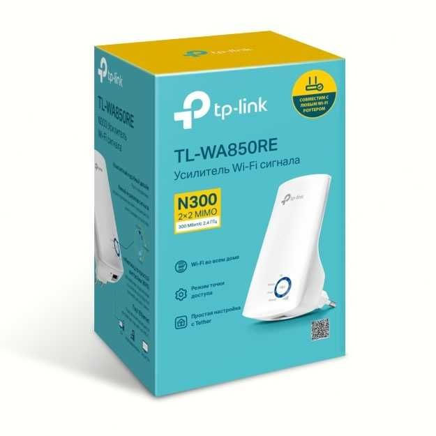 Усилитель Wi‑Fi сигнала до 300 Мбит/с, 2.4 ГГц TP-Link N300. Доставка