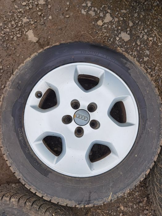 Set 4 jante aliaj 5x100 r15 anvelope 195 65 r15 debica frigo m+s 91T