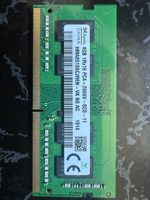 DDR4 2x 4GB RAM SODIMM 2666Mhz