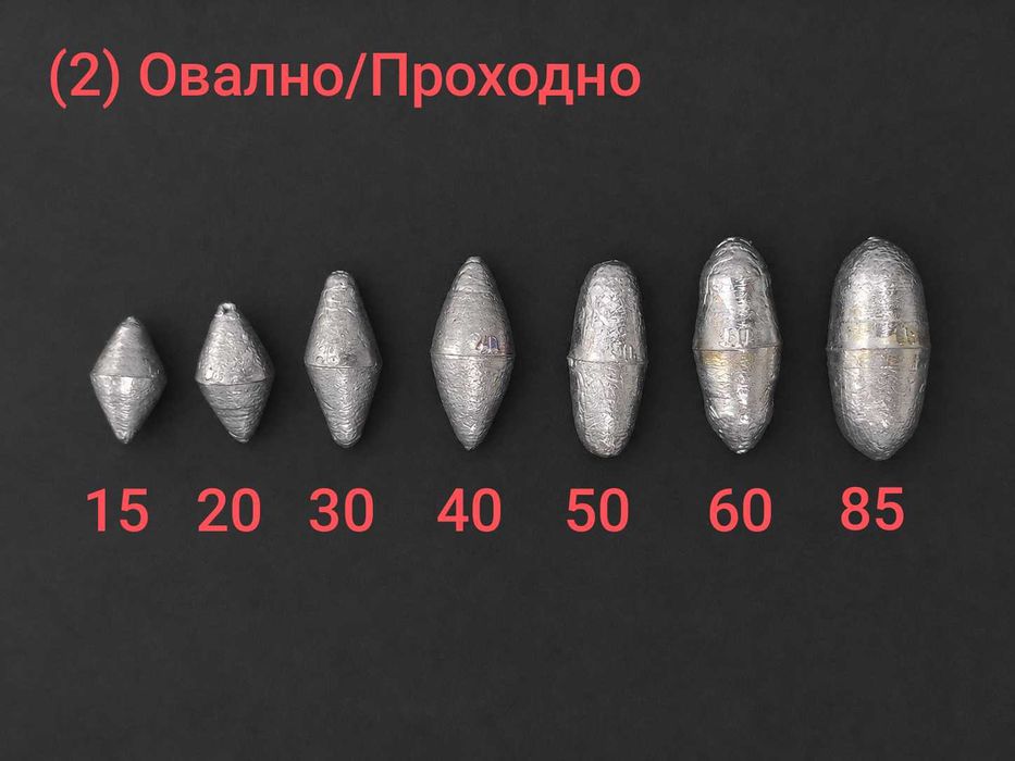 Тежести за риболов - олово