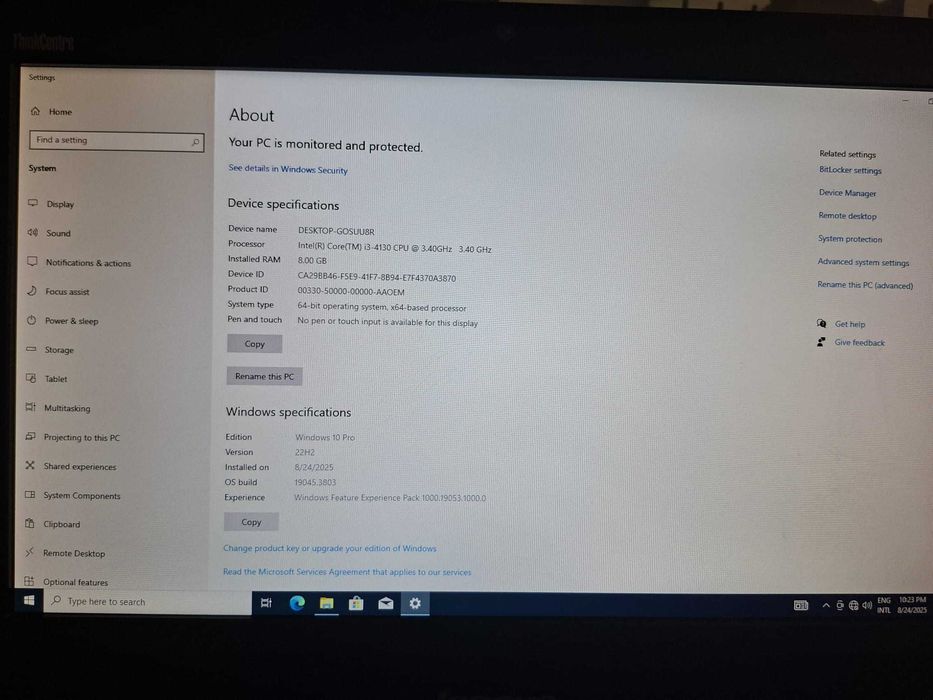 PC All in one Lenovo ThinkPad M73z