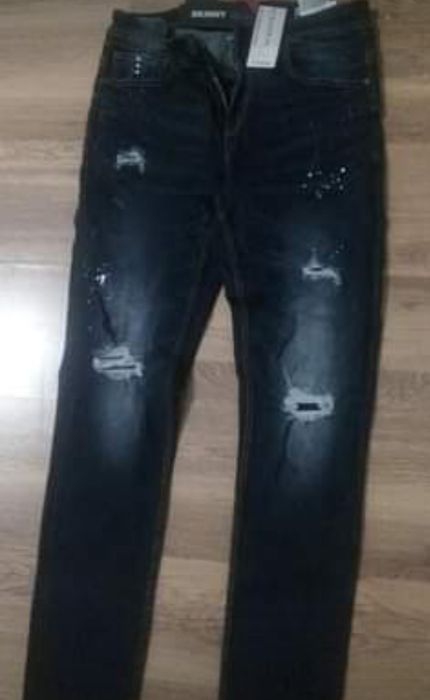 Blugi Unisex Skinny cu eticheta