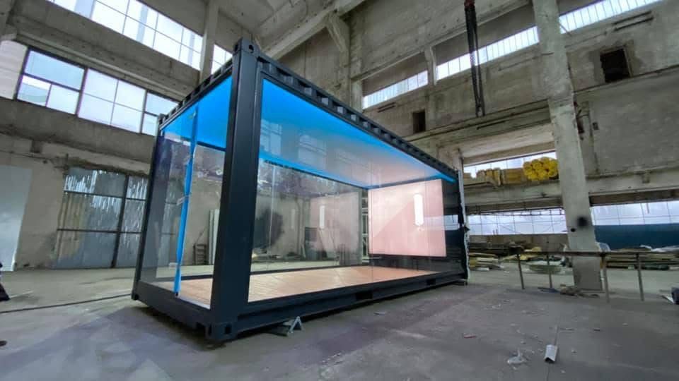 Container modular tip vitrina