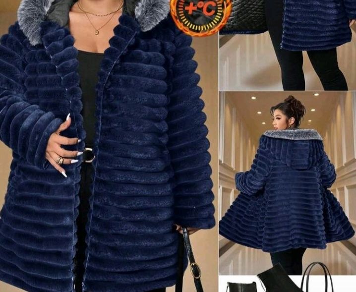 Jacheta cu blana și gluga