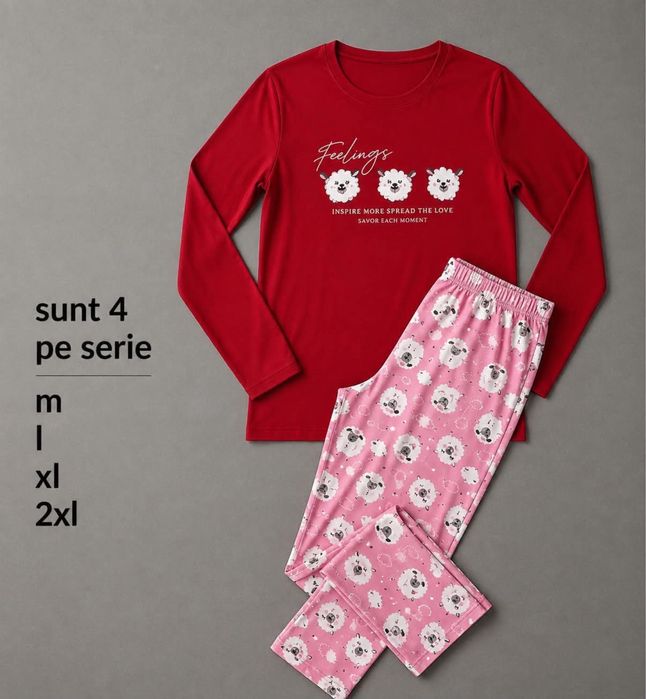 Pijamale dama maneca lunga