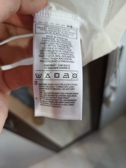 Reebok Performance Pure Cotton T-Shirt Mens Size S