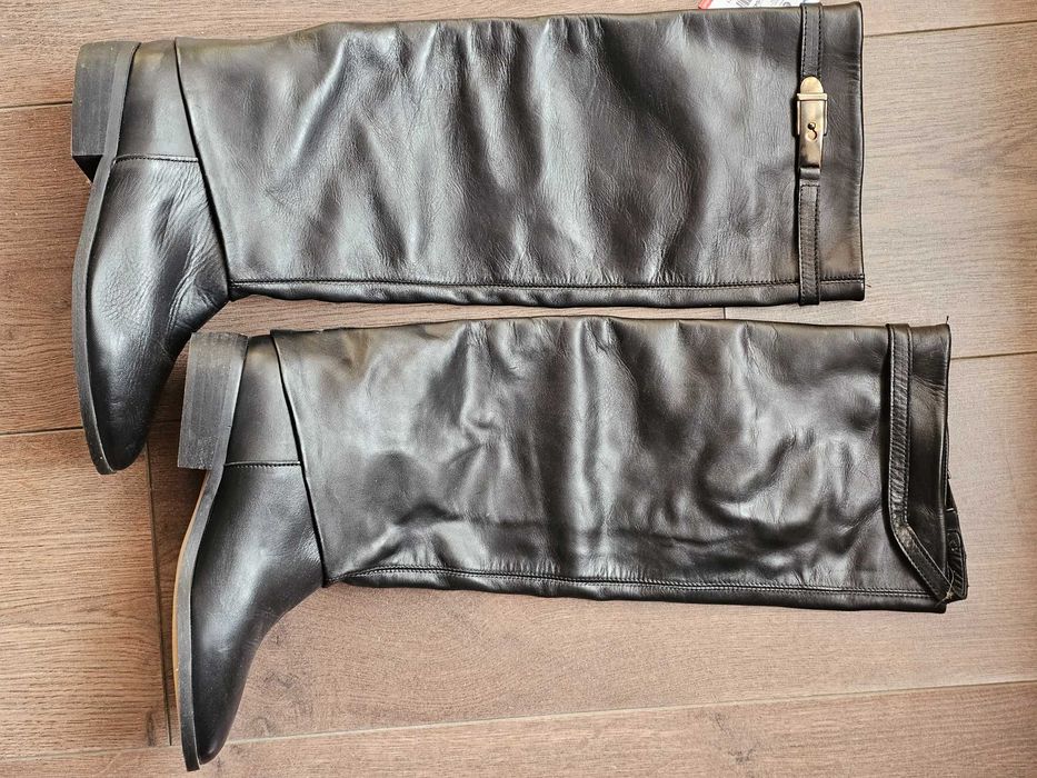 Кожени ботуши Zara  женски. Номер 36