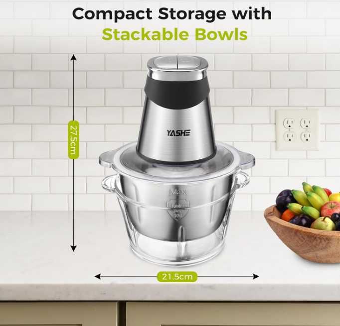 Електрически кухненски робот и чопър YASHE