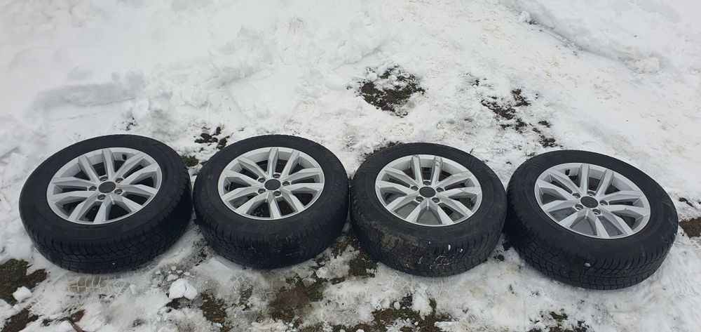 Jante cu anvlope iarna M+S 215 60 R16 passat b8 b7 b6 golf 7 6 5