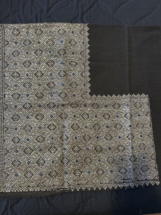 Catrinta, fota lucrata manual in jurul anului 1900, fir de argint