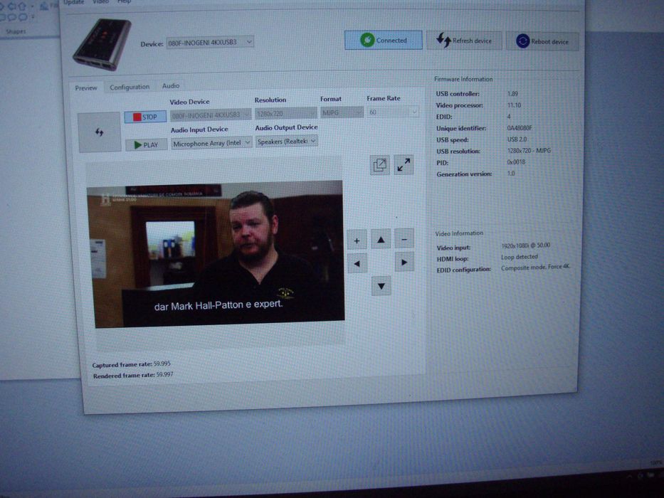 placa de captura Inogeni 4KXUSB3