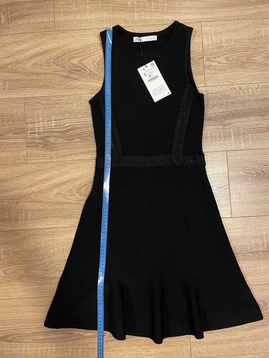 Rochie scurta tricotata neagra Zara S