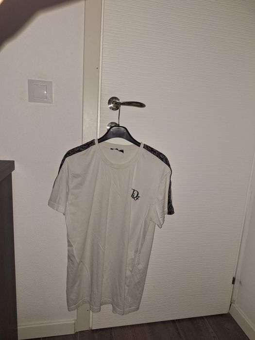 Tricou dior alb cu negru