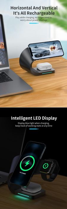 Proda PD-178 Док-станция MagSafe 15W для iPhone 16 Apple Watch AirPods