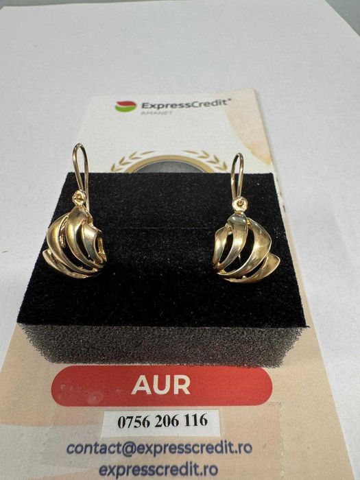 Cercei din aur 14k (69667.2/ 10 Pacurari 1) garantie 2 ani!