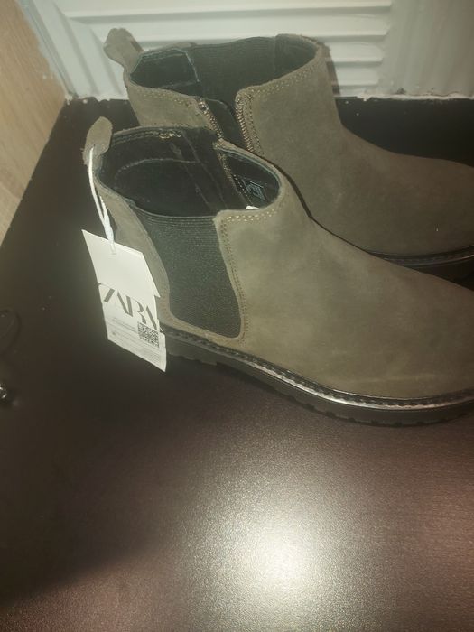 Сапоги натуральный замшевый