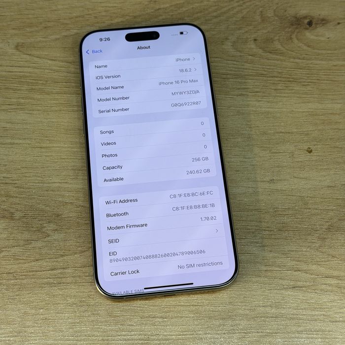 iPhone 16 Pro Max 256GB 90%