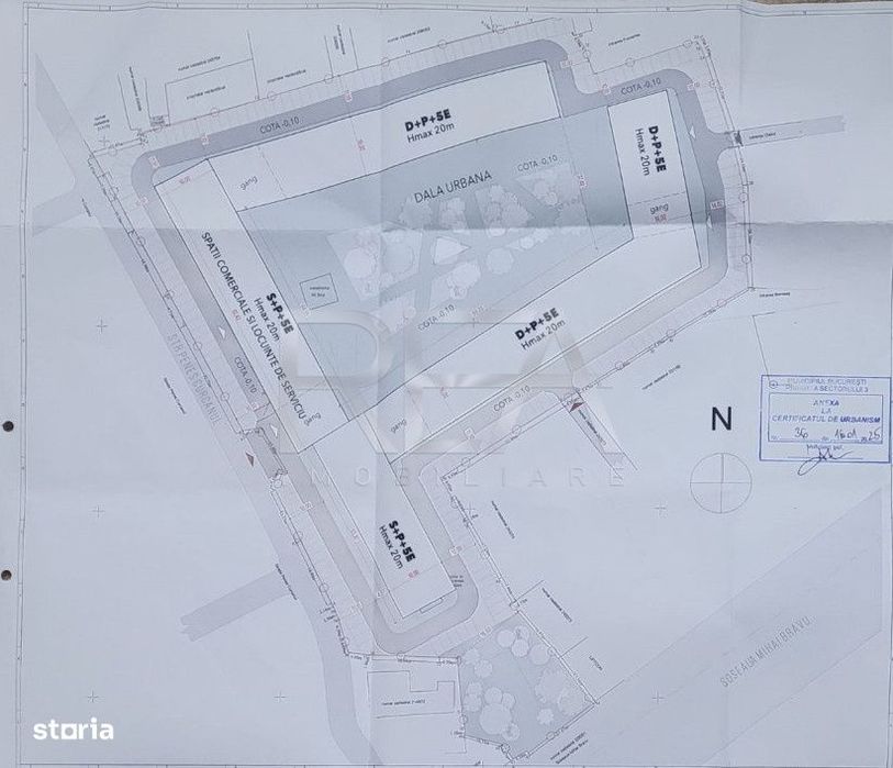 Teren 17.642 mp Dezvoltare Rezidentiala Metrou Mihai Bravu Certificat