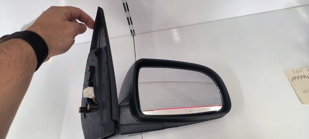 Зеркало в сборе, правое, равон Нексиа р3, черный цвет