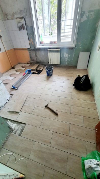 Укладка кафеля, керамогранита.                      .