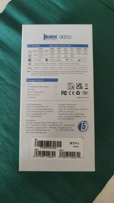 Lanterna led profesionala Wuben X1 pro
