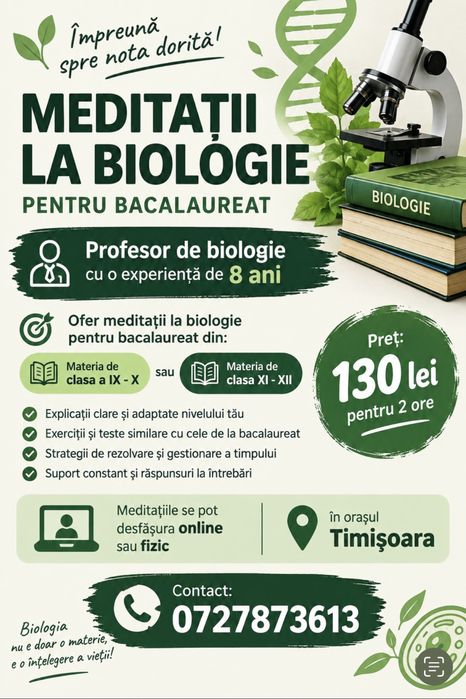 Meditatii biologie