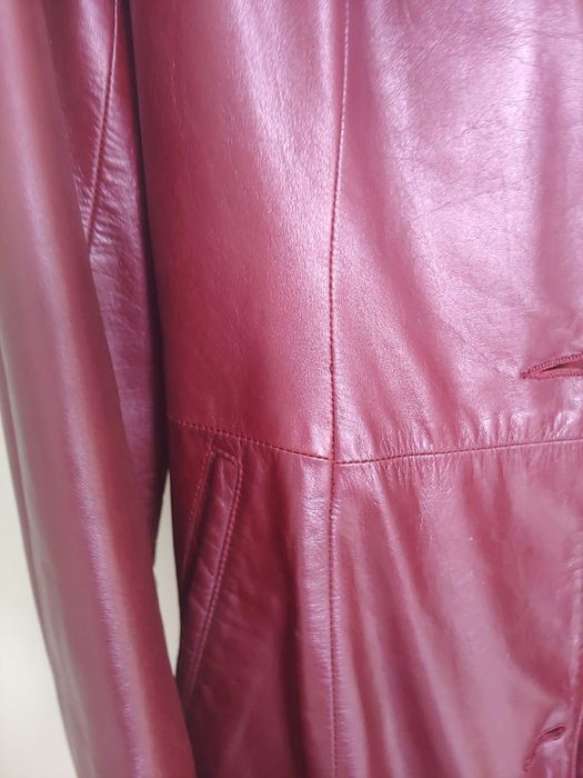 Плащ кожаный -треч