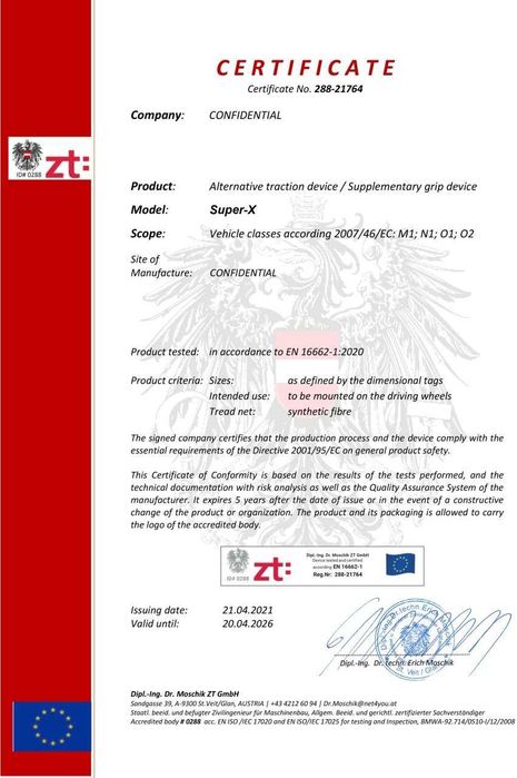 Lanturi auto textile, huse antiderapante zapada, DAC Maranello Super X