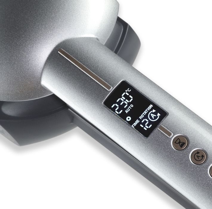 Ondulator Automat Ionic Curl Secret OPTIMUM BaByliss C1600E, 3 trepte de temperatura 180-230°C, Argintiu