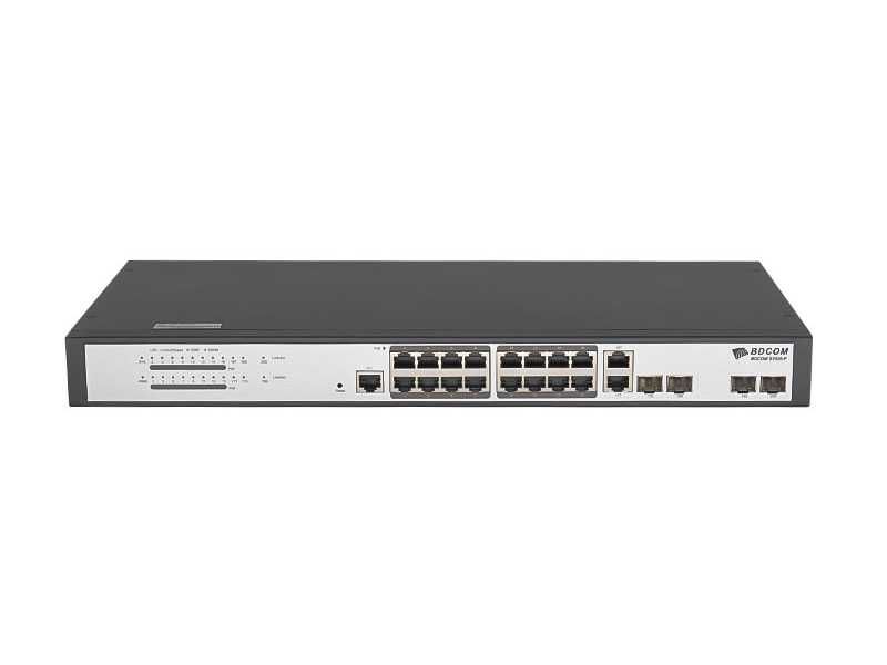 BDCOM S2520-P - 16-Port Gigabit PoE коммутатор (switch) 250W