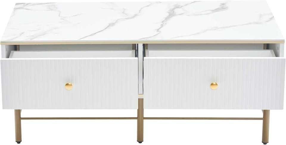 Masă de cafea din furnir de marmură (WF322799AAW)