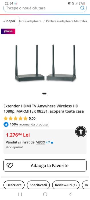 Marmitek tv wireless HD 4k extender hdmi