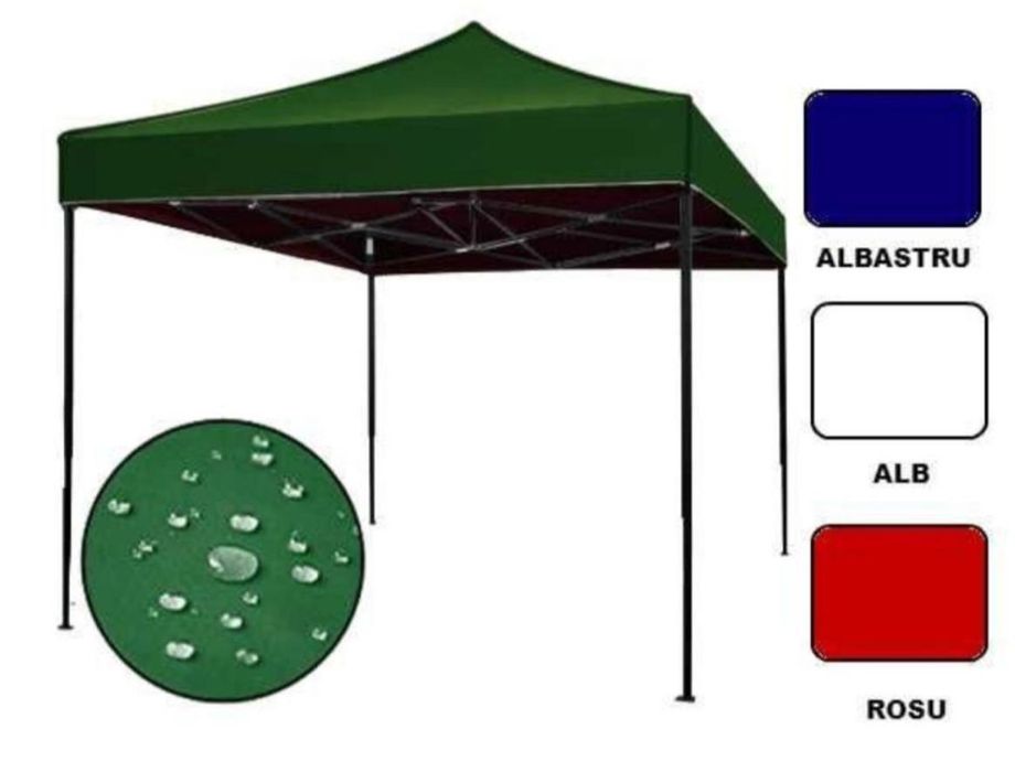 Cort Pavilion de gradina Pliabil 2x2 metri Impermeabil reglabil