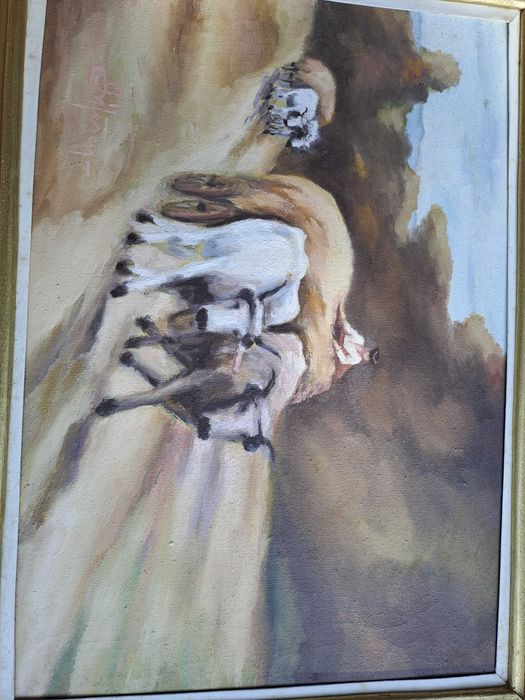 tablou pictura pe panza semnat C Nitescu