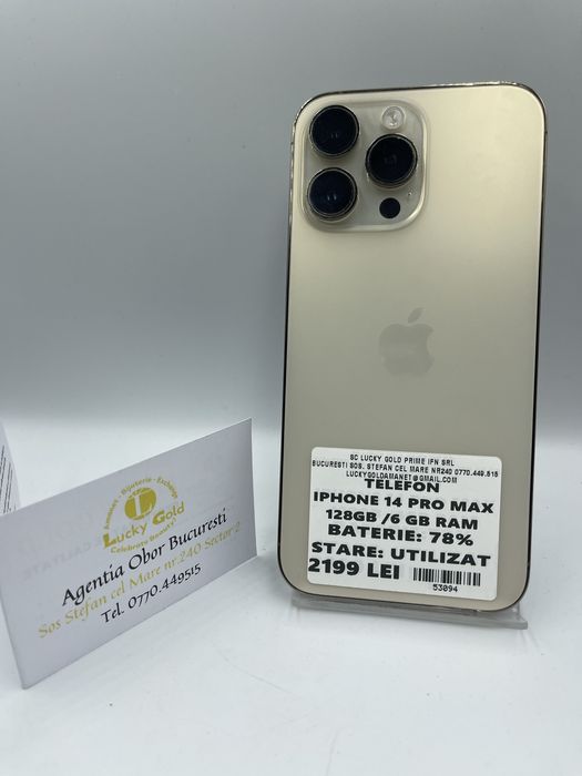 Iphone 14 Pro Max 128Gb/6Gb Ram GARANTIE/FACTURA #53094
