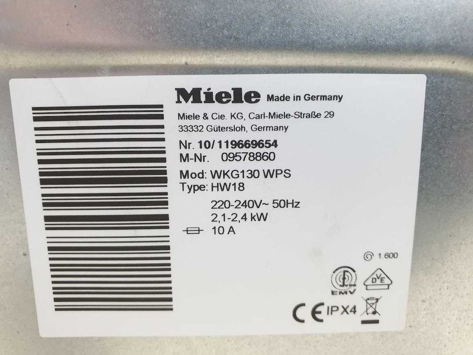 Miele W1 TwinDos Пералня Миеле 12м Гаранция