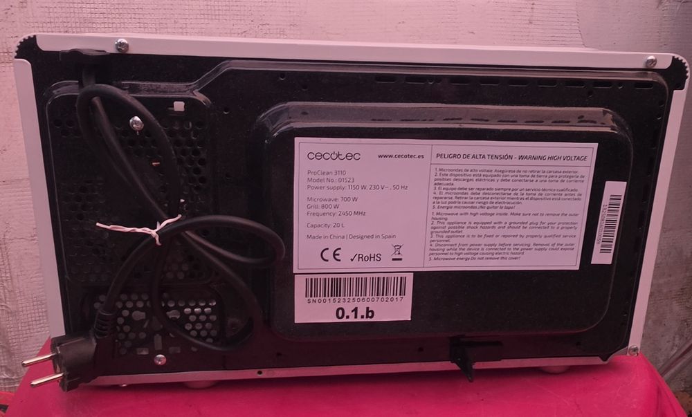 Микровълнова Cecotec ProClean 3110 20L